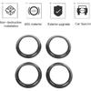 4PCS AC Air Conditioning Vent Cover Trim Decoration Ring Fit for Jeep Wrangler JK JKU 2007-2010 Carbon Fiber Interior Accessories