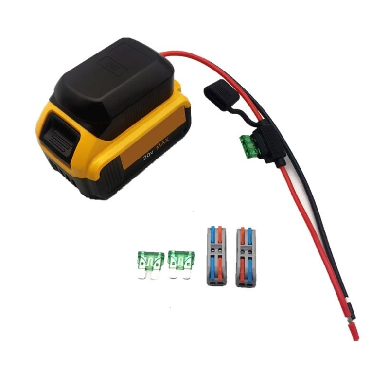 High Current Battery Converters With Safety Fuses And Heavy Duty Cable for 14.4V/18V/20V Outdoor Tool