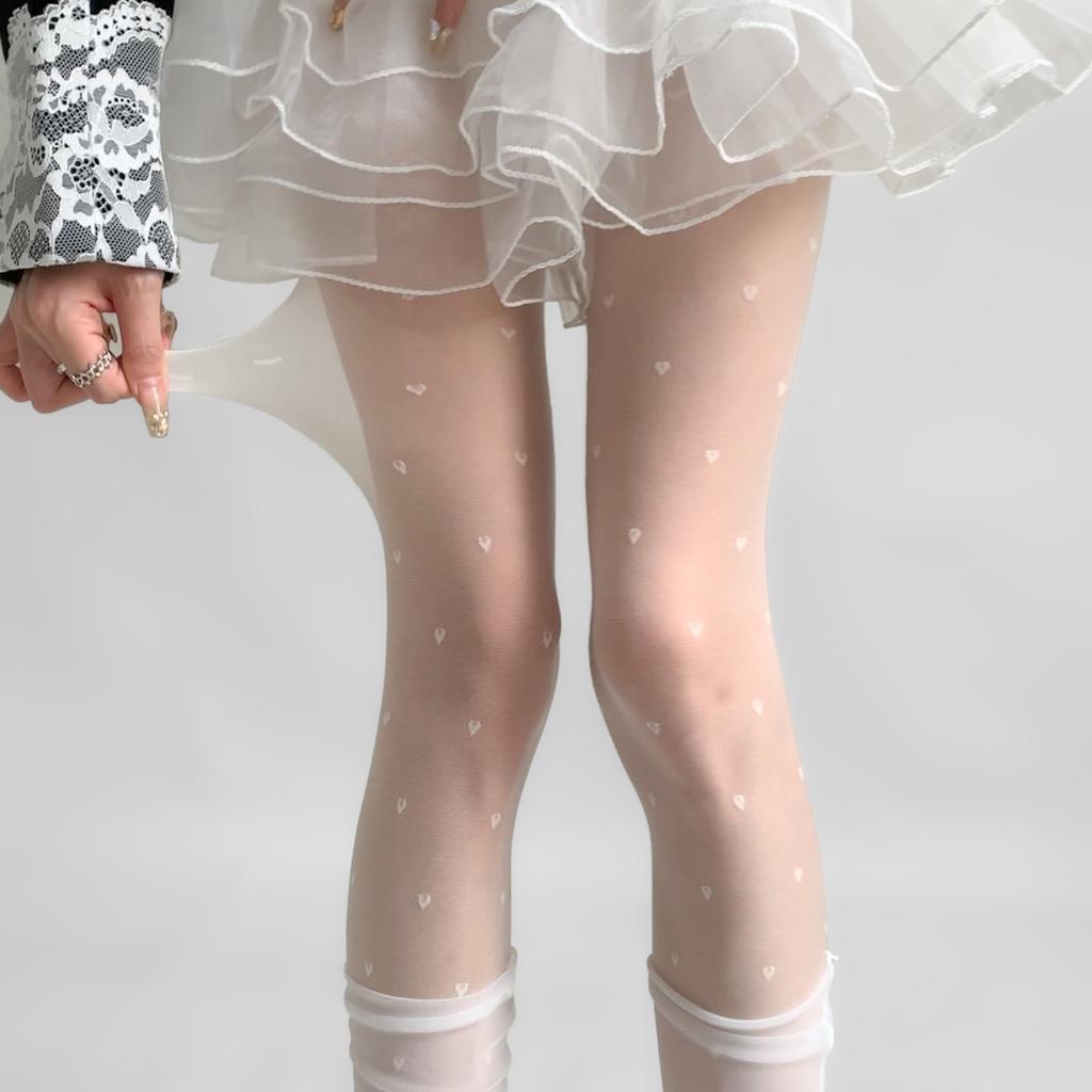 Love White Stockings Women'S Ultra-Thin 0D Pure Lolita Anti-Hook Pantyhose Lengthened Without Falling Off Sexy Black Silk
