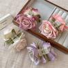 Cloth Flower Hair Claw Ponytail Clip Large Shark Clip Fashion Rose Hair Clip  Girl