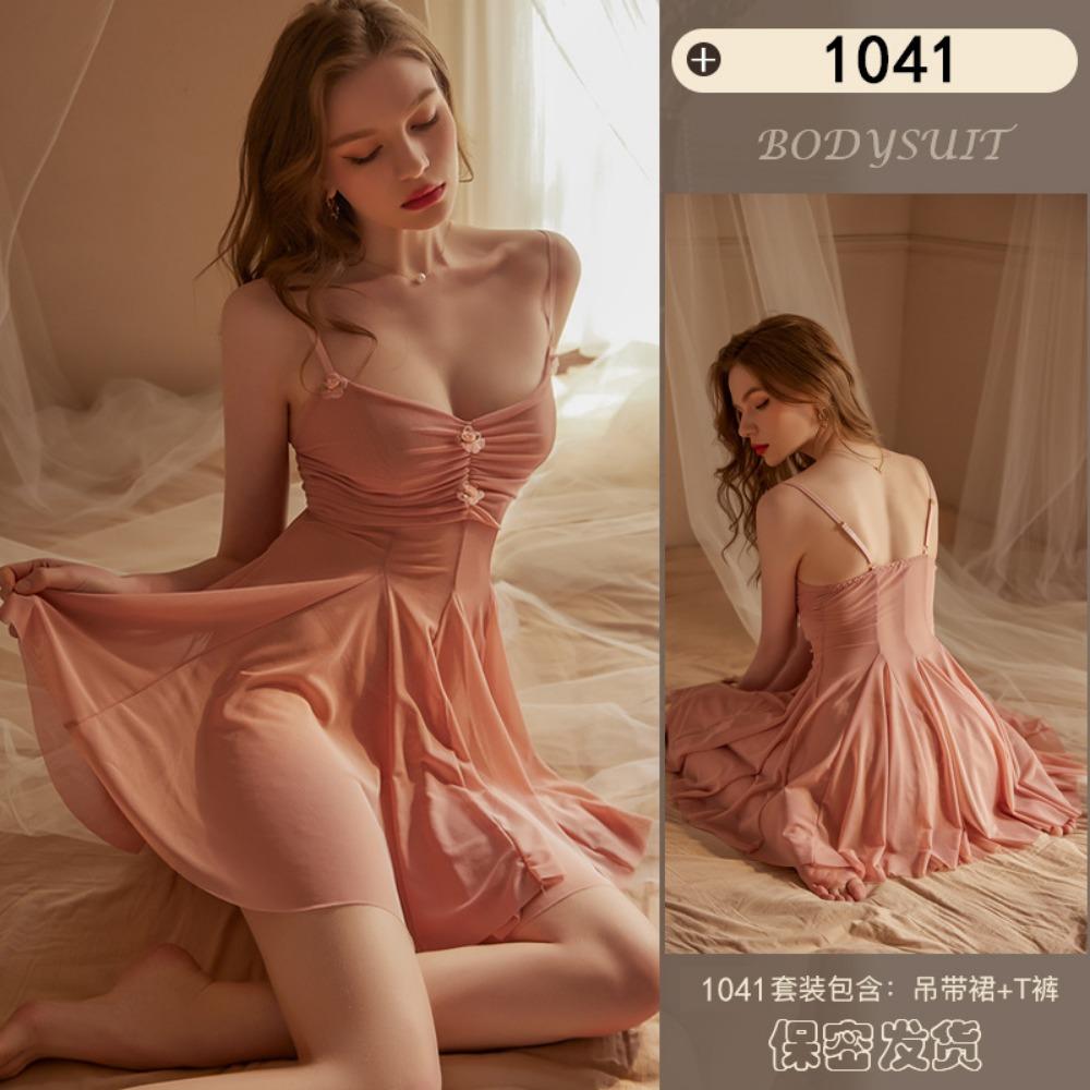 Sexy Übergrößen Verführung Hausunterwäsche Bett Nachthemd Transparenter Strumpfhalterrock Spitze Pyjama Reine Begierde Trenchcoat Anzug