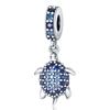925 Silver Ocean Series Turtle Crab Charm Beads for 3mm Bracelet DIY Jewelry Making 100% Authentic