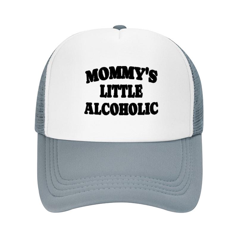 MOMMYs LITTLE ALCOHOLIC Baseball Cap Trucker Hat Breathable Bucket Style for Unisex Funny Drinking Gift Parties Camping