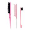 5Pcs Hair Styling Tools Set Rat Tail Comb Dual-End Eyebrow Brush Triple Row Hairbrush Hair Coiler Salon Styling Kit
