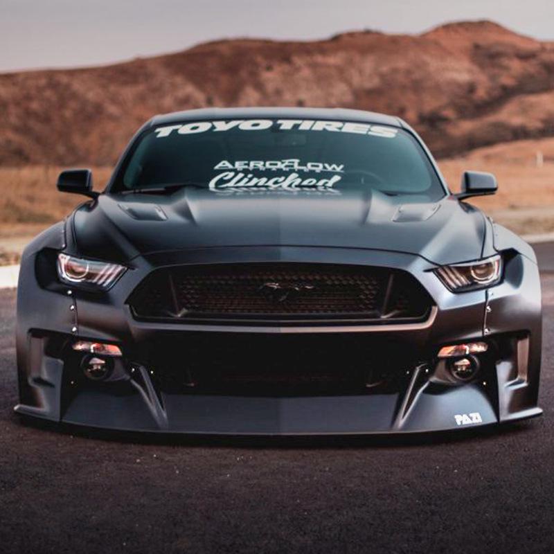 Compatible with 2015-2017 Ford Mustang: Clinched Wide Body Kit Wheel Arch Fender Spoiler.