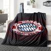 FC Bayern München Logo Decke Strapazierfähiger Komfort Perfekt für Bett Wohnzimmer Sofa Vier Jahreszeiten Universell Modern Bestes Weihnachtsgeschenk für Freunde Familie