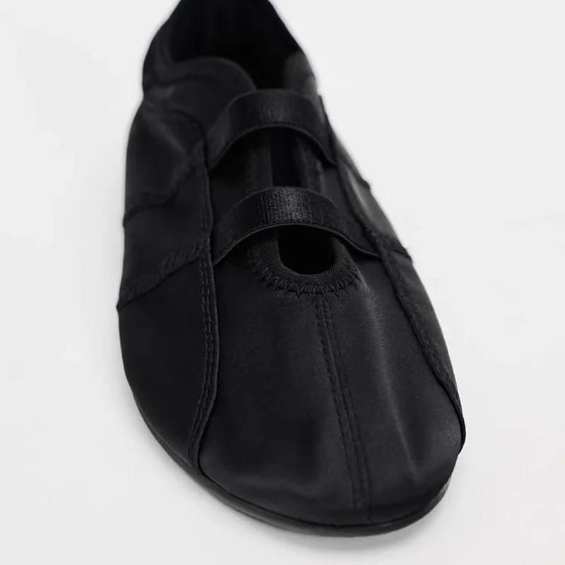 2025 Spring Autumn Slip On Women Ballet Shoes Shallow Female Street Style Soft Sole Dress Flats Mary Jane Shoes