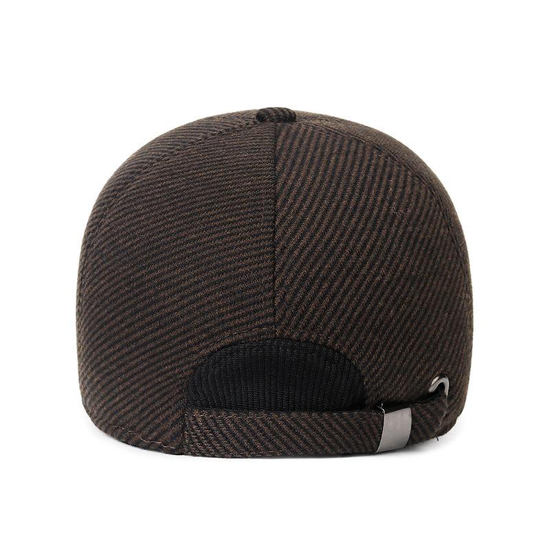 Herrenhut Winter Ohrenschutz Baseballkappe Warme Mütze Outdoor Mittelalterliche und Ältere Radfahren Dicke Baumwollmütze