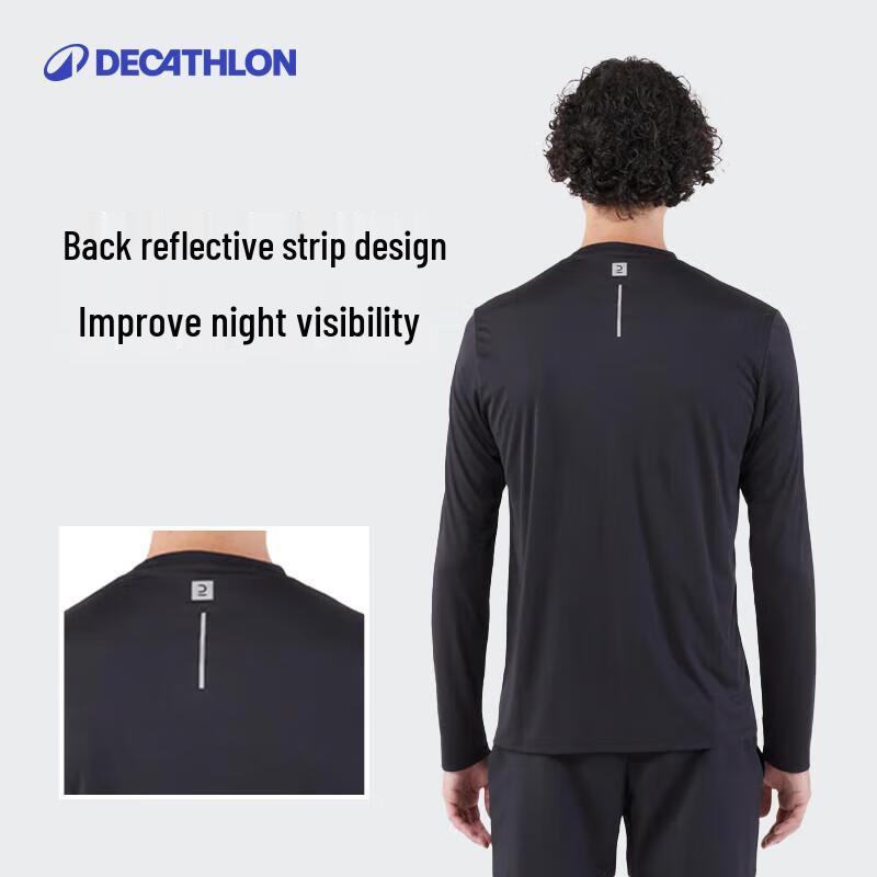 Decathlon Men's Long Sleeve Quick-Dry Sports T-Shirt