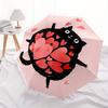 1pc Love Heart Automatic Open/close Folding Compact Umbrella, 8-Rib Sturdy Canopy, Lightweight Portable, Everyday Use, Gift, Outdoor Umbrella, Travel
