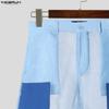 INCERUN Men High Waist Zip-up See Through Perspective Party Long Pants Trousers