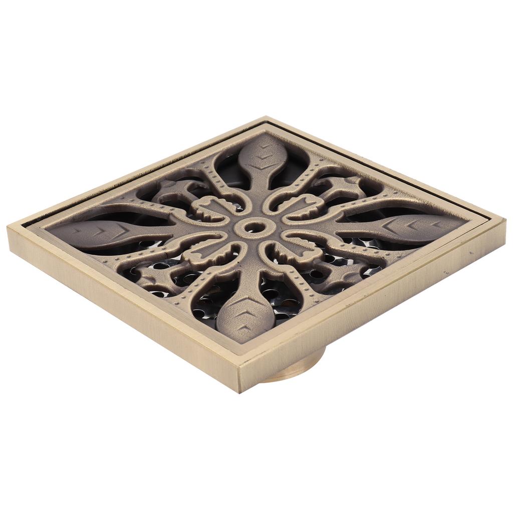 Sifon de pardoseală 10x10cm Cupru antic Deodorant Sifon de duș pentru casă Hotel Baie Toaletă