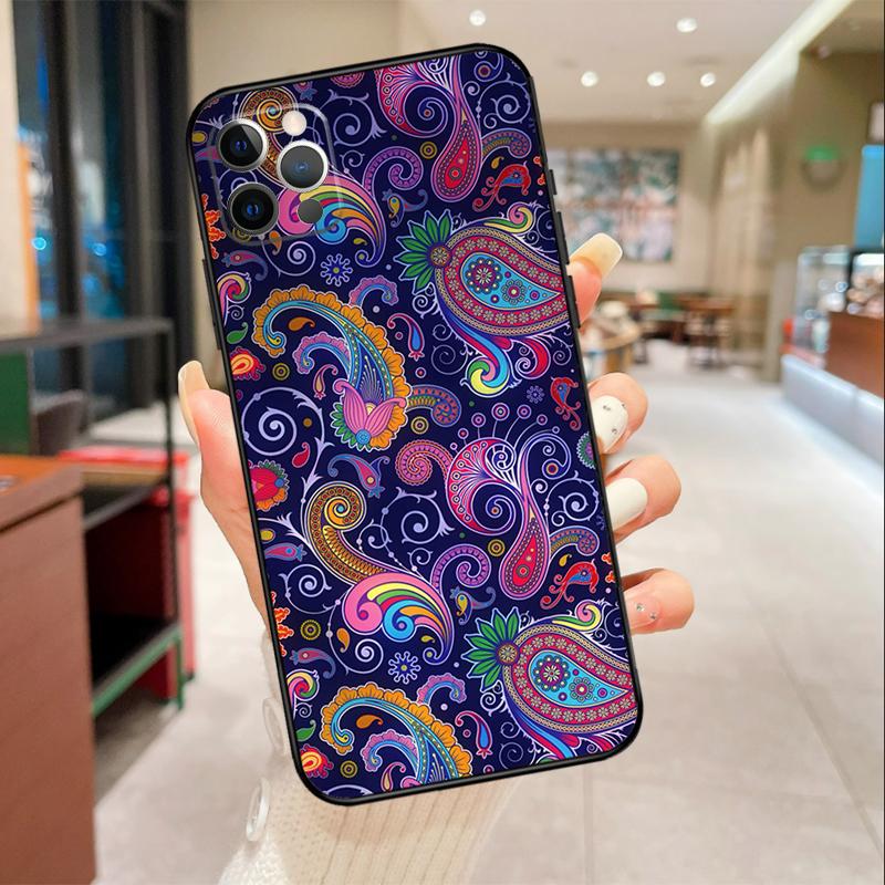 Paisley Pattern Phone Case For iPhone 17 16 15 14 13 11 12 Pro Max mini 16 Plus 16e 17 Air Protective Cover