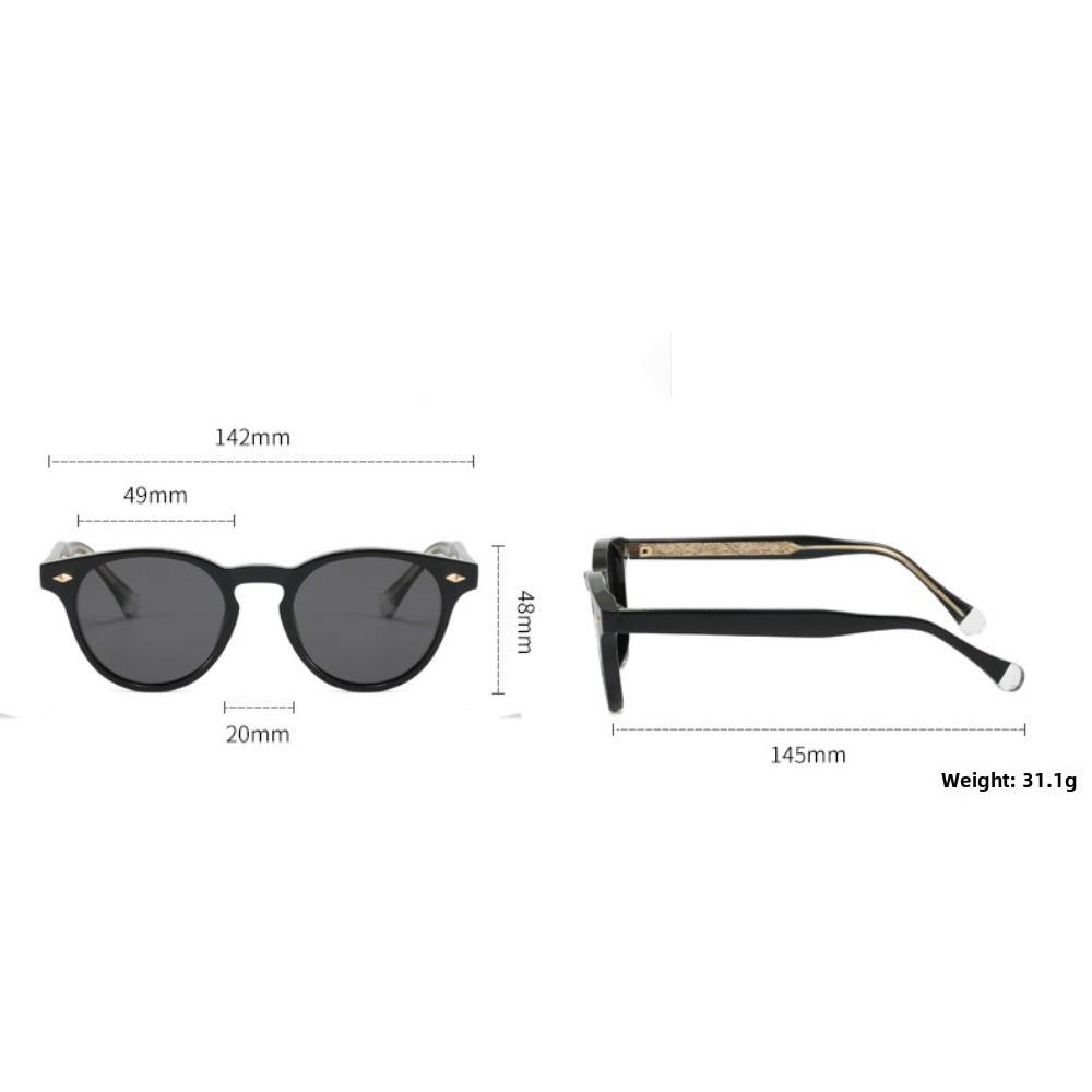 New Fashion Glasses Rivet Art Pattern Design Round Retro Tone Men Women Brand Designer Shades Diopter