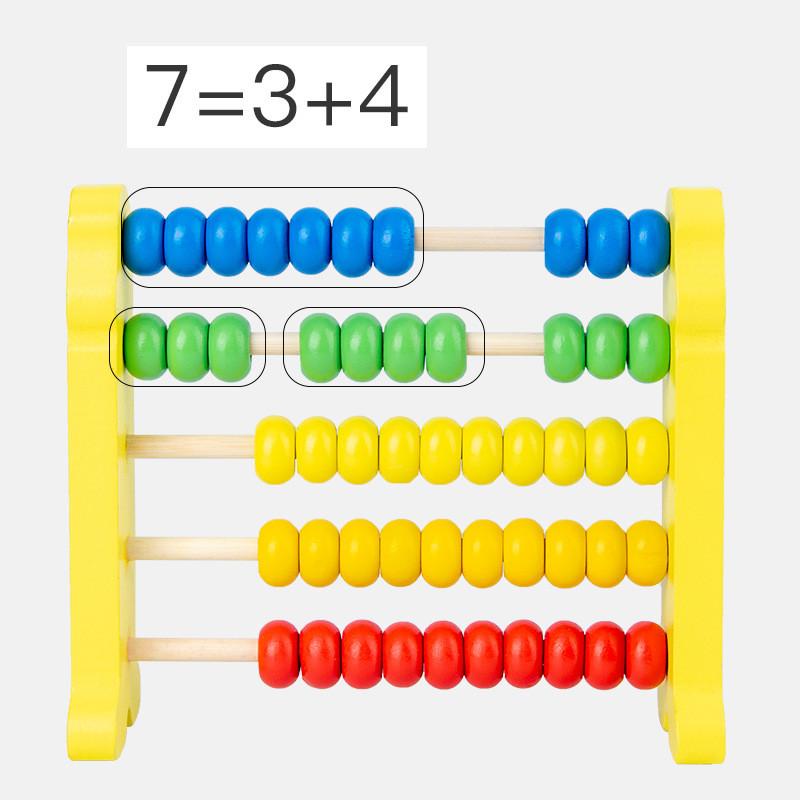 Wooden 5level Counting Frame For Early Math Skills With Handeye Coordination For Kindergarten And First Grade Students