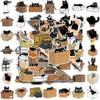 54-Piece Cute Cat Hide-and-Seek Series Graffiti Stickers for Tablet, Suitcase & Laptop Decoration