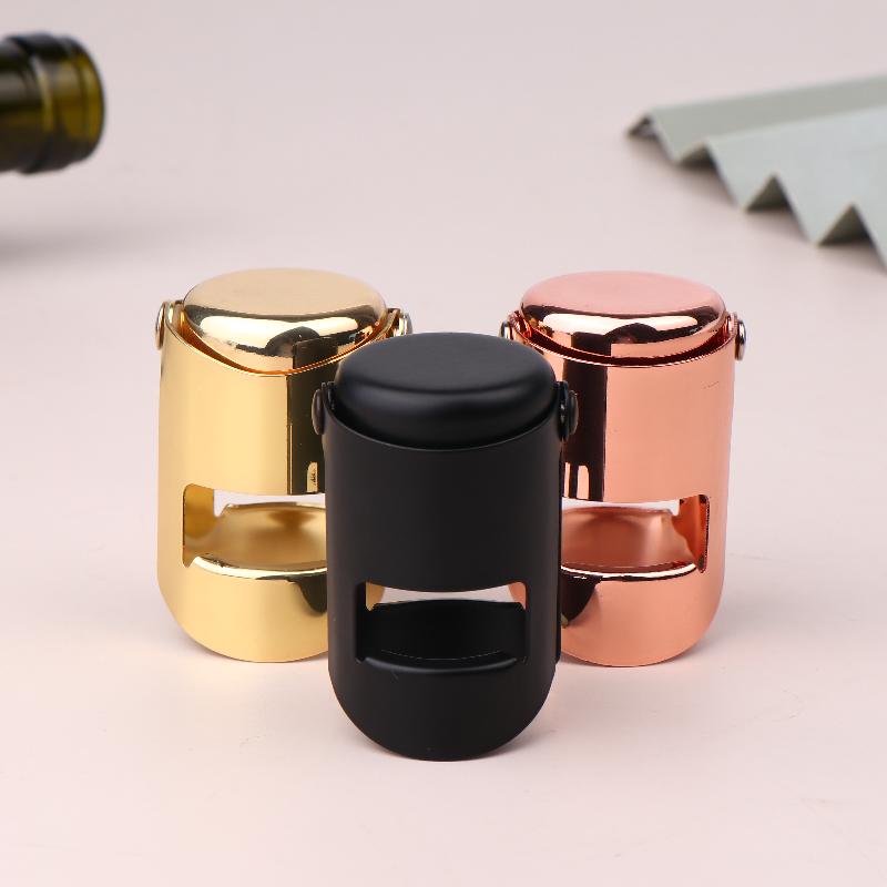 Champagne Stopper Stainless Steel Champagne Bottle Sealer Sparkling Wine Bottle Plug Sealer Leak-Proof Bubble Sealing Bottle Cap