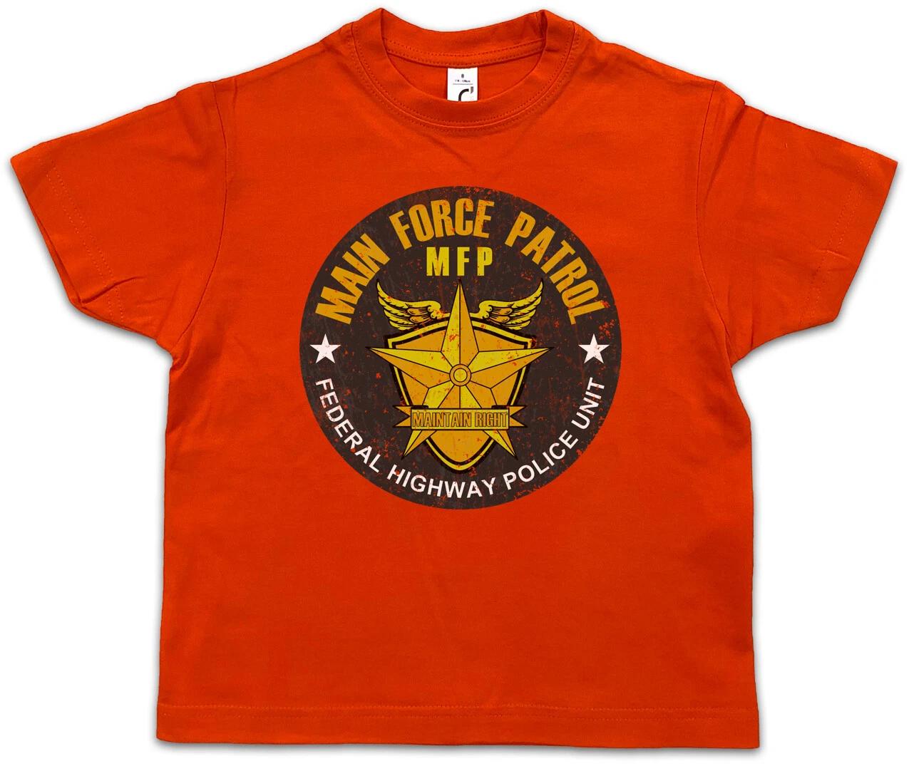 MFP MAIN FORCE PATROL Kids Boys T-Shirt Mad Max Federal Highway Police Logo- 110