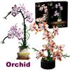 Creative Orchid Bouquet Potted Building Blocks Immortal Flower Home Desk Plant Decoration Assemble Bricks Toy Gift For Girl Lady