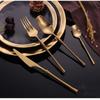 Hochwertiges Goldbesteck-Set Edelstahl-Geschirrset Abendessen Messer Gabel Löffel Besteck Geschirr Geschirr