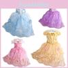 Elegant Kids Girls Princess Fancy Dress For Rapunzel Belle Cinderella Cosplay
