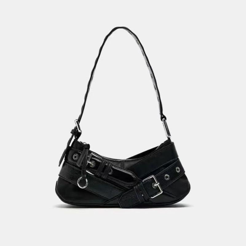 

Korean niche sweet and cool babes handbag women s solid color high-end shoulder bag fashion versatile locomotive bag чорний