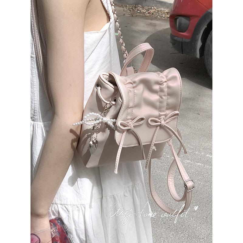 Korean Version of Lady Style Niche Backpack Women's 2025 New Fashion Handbag High-end Casual Small Backpack