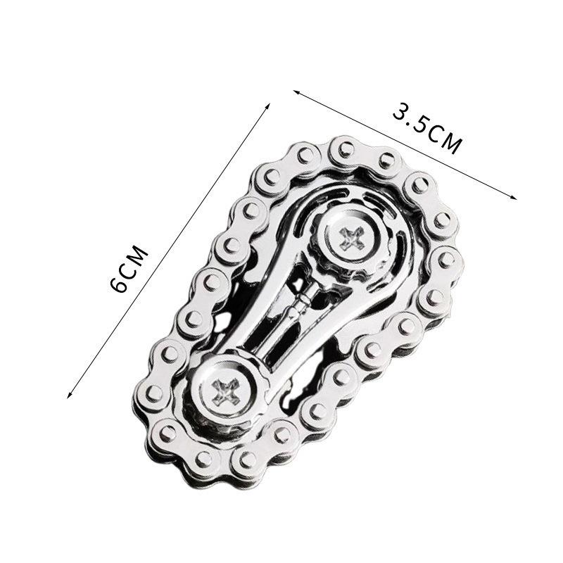 Creative Car Chain Gear Finger Spinner Toy - DIY Decompression Flywheel Artifact