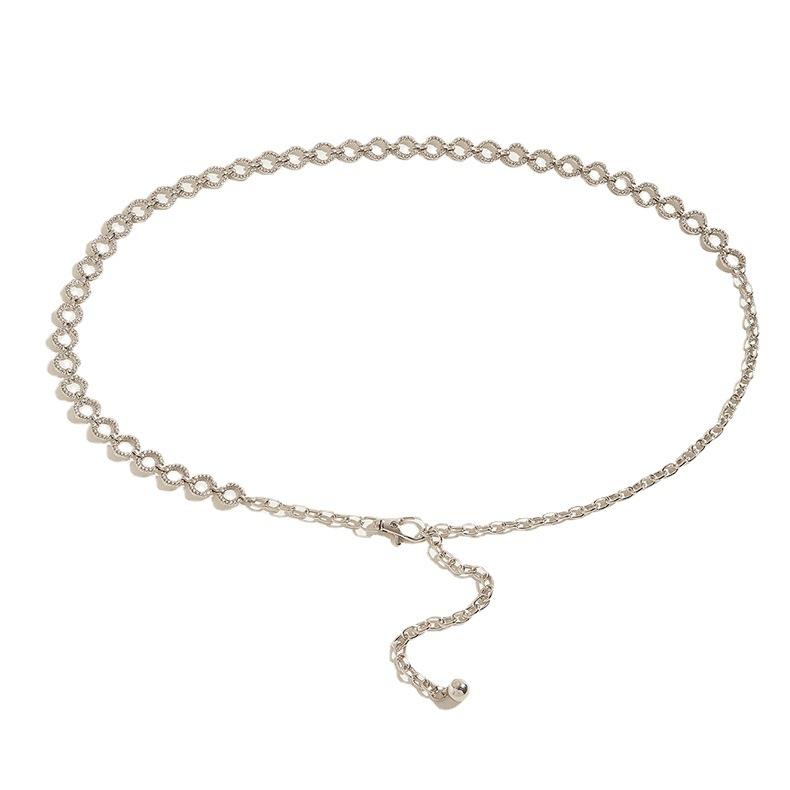 Rhinestone Waist Chain Metal Accessories Belt With Skirt Dress Waist Chain Decoration Thin Belt Tide