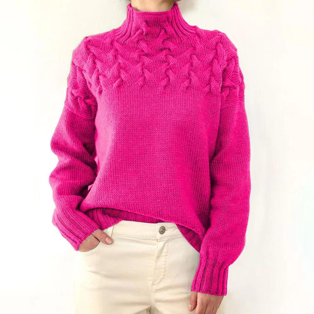 2026 Autumn Winter Women Turtleneck Sweaters Solid Color Knitted Tops Casual Pullovers Female Chic Jumpers Long Sleeve Knitwear