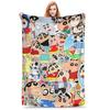 Soft BlanketChildren Airplane Travel Crayons Shin-chans Photo Collection Throw Blanket  Flannel Bedspread For Chair Bed Cover