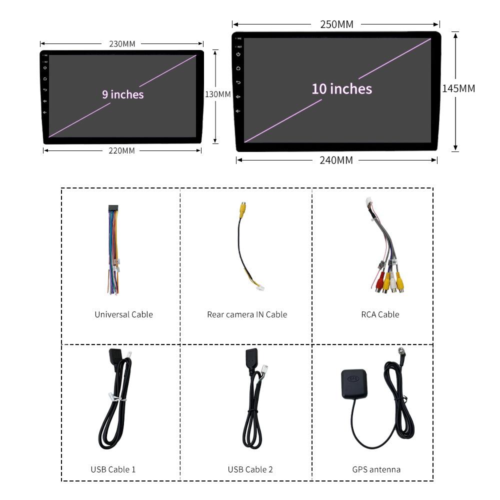 2GB+32GB Carplay Universal 2 Din Android Car Radio GPS CarPlay Universal Car Multimedia Player Stereo Video Autoradio Head Unit Stereo Navigation