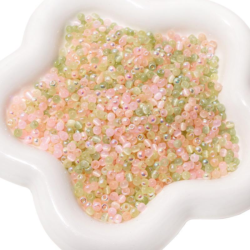 10g Aurora Cat Eye Glass Seed Beads: High-Quality DIY Beading Accessories for Handmade Bracelets
