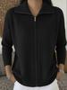 European & American Zipper Knit Cardigan Sweater - Autumn/Winter Casual Fashion for Women