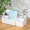 Wholesale Desktop Storage Box Home Office Cosmetic Plastic Box Stationery Pen Multifunctional Organizing Storage Box Remote Control YLE342