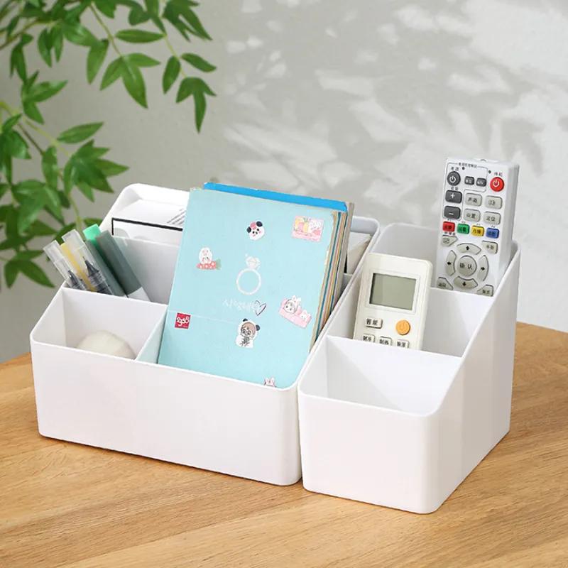 Wholesale Desktop Storage Box Home Office Cosmetic Plastic Box Stationery Pen Multifunctional Organizing Storage Box Remote Control YLE342