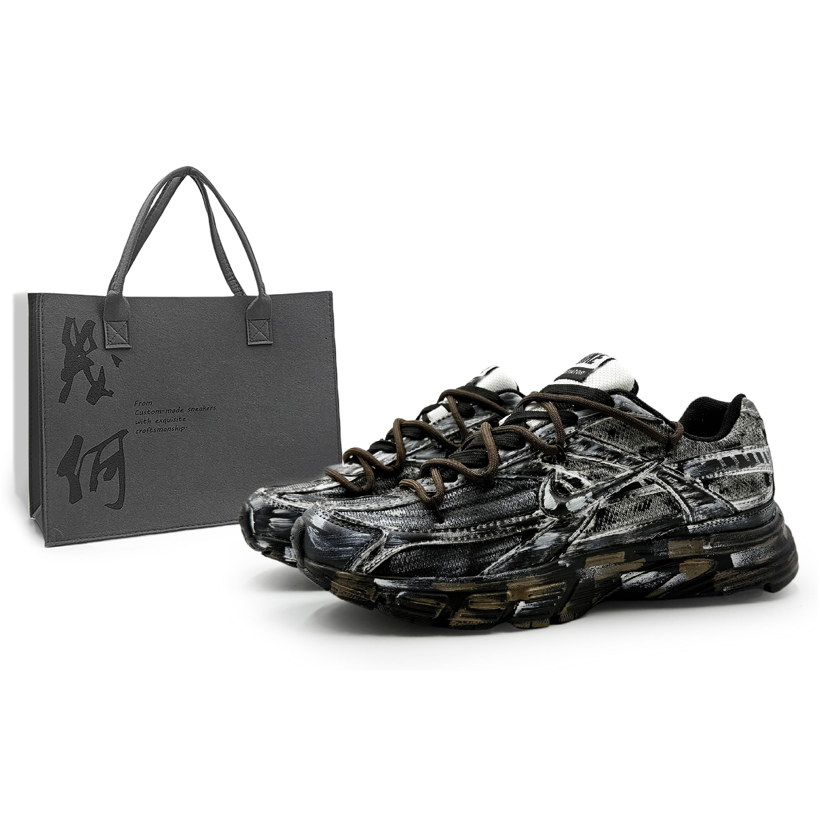 

Nike Initiator Cushioning Breathable Support Low top Casual City Commuting Running Shoes Men s Black 394055-100(Team1284-2 S) 44.5