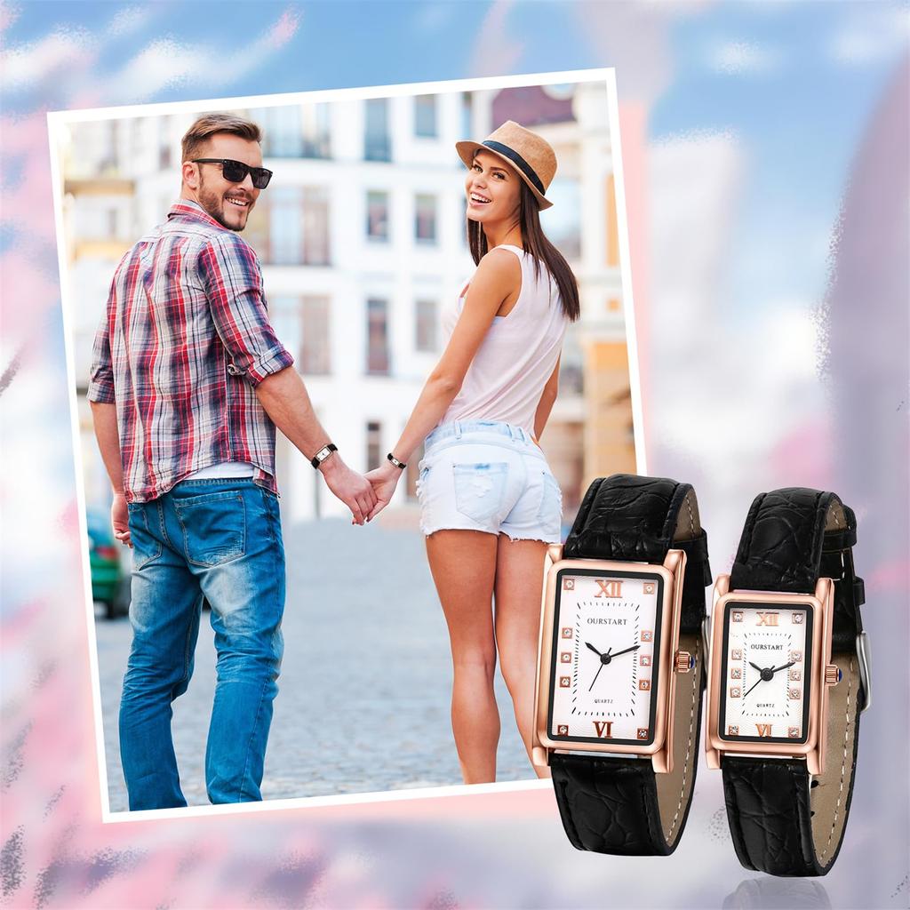 Watch with Leather Antique Roman Analog Black Quartz Perfect for Fashion or As a Gift for Her Women's Strap, Numeral, Display, Waterproof, Watch,