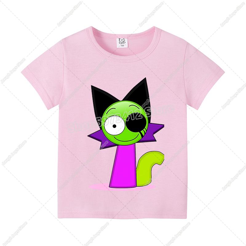 Sprunki T-shirt Boys Girls Tees Cartoon Children Clothes Fashion Casual Anime Printed Cotton Clothing Tops Summer Birthday Gifts