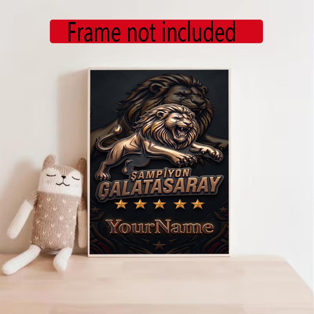 Galatasaray Customize Your Name Diamond Painting Round Diamond Diy Frameless Holiday Artwork Suitable For Home Office Wall Decoration