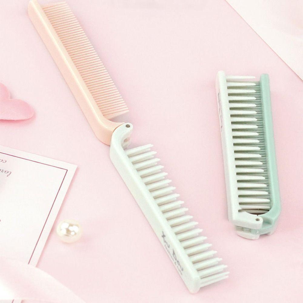Portable 2 in 1 Folding Comb Massage Foldable Comb Easy Use Travel Hair Brush  Home