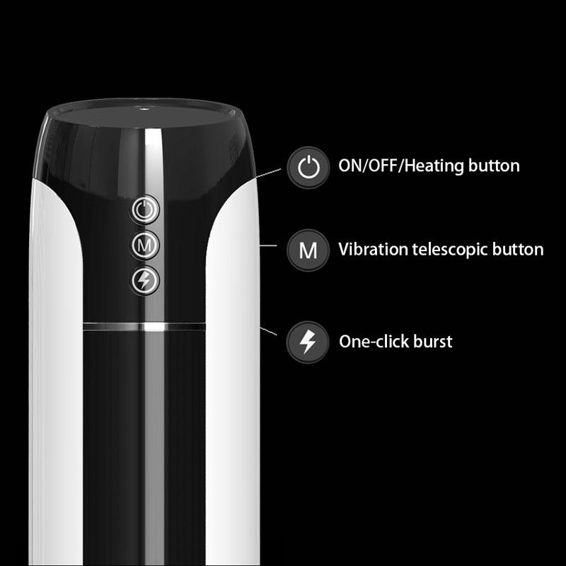 Masturbator masculin telescopic automat, mașină de împingere, muie, păsărică, gemetă, cupă de masturbare, jucării sexuale pentru adulți pentru bărbați