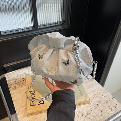 Bag Premium Versatile Bucket Bag Summer 2025 New Niche Design Chain Crossbody Folded Bag Women