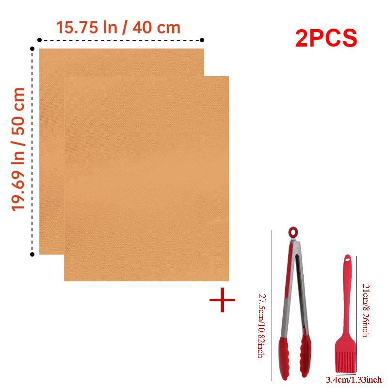 60*40cm Non-stick BBQ Grill Mat Baking Mat Barbecue Tool Cooking Grill Sheet Heat Resistance Kitchen BBQ Tool
