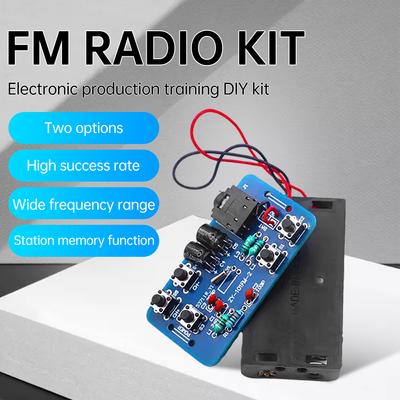 RDA5807 FM-Radio-Bausatz, 76 ~ 108 MHz, Funkmodul mit Speicherfunktion, Hochleistungs-Elektronikproduktion, Bausatz/montiert
