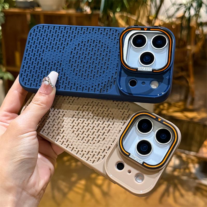 Cooling Mesh Camera Mount Case For 17 15 14 13 12 16 Pro Max Plus For Magsafe Charge Shockproof Heat Dissipation Cover