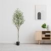 5.9 FT High Indoor Large Artificial Olive Tree, Potted Olive Silk Tree, Modern Artificial Plants Olive Tree For Bedroom Decor