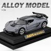 1:36 Jesko Supercar High Simulation Diecast Metal Alloy Model Car Sound Light Pull Back Collection Kids Toy Gifts