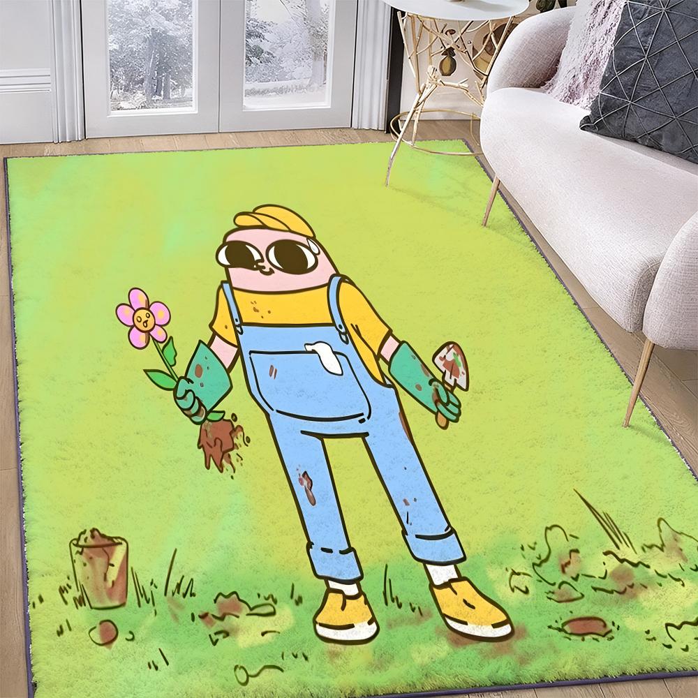 Floor Mat Soft Flannel Rug Non-Slip Absorbent Mat for Bathroom Bedroom Home Decor Anime Cute K-ketnipzS