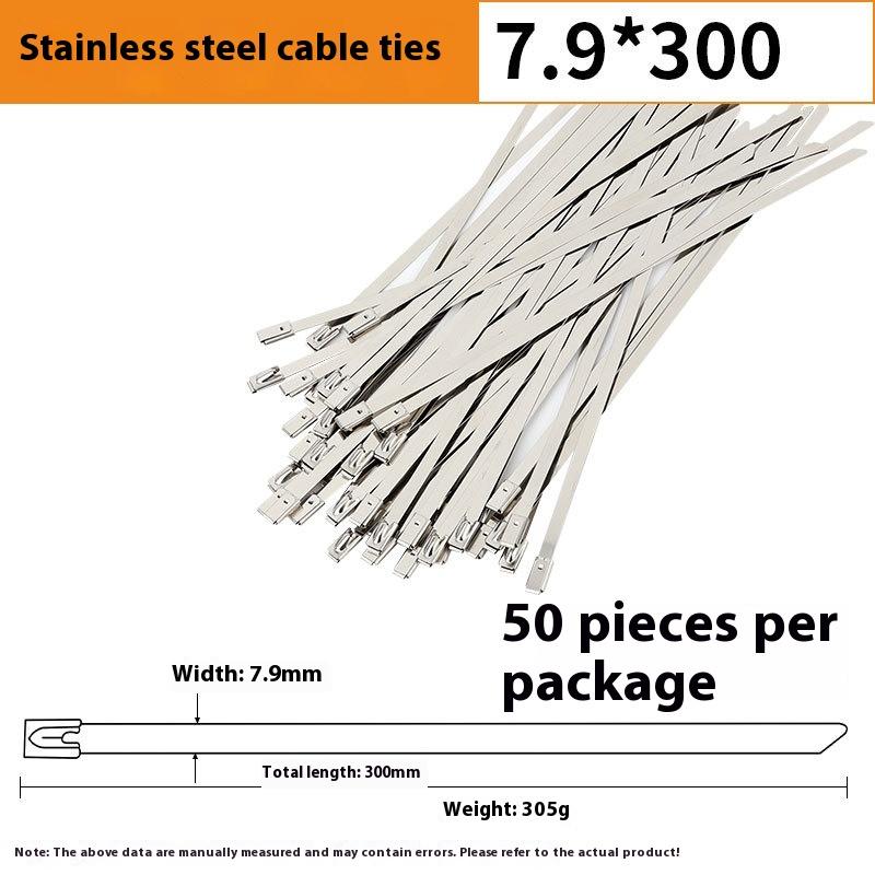 201 Edelstahl Kabelbinder Selbstverriegelnder Metallkabelbinder Kabelband 4,6*200 Kabelbinder Stahlband